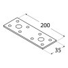 ŁĄCZNIK PŁASKI CIESIELSKI PŁASKOWNIK LP3 200X35X2.5 - 20szt